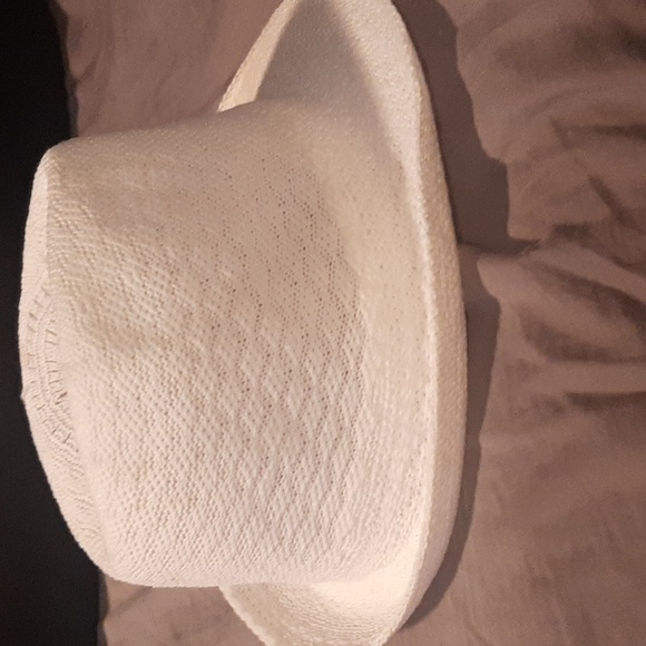 Woven Cuban Style Fedora Hat Cloud Off-White 52 cm - Picture 3 of 10